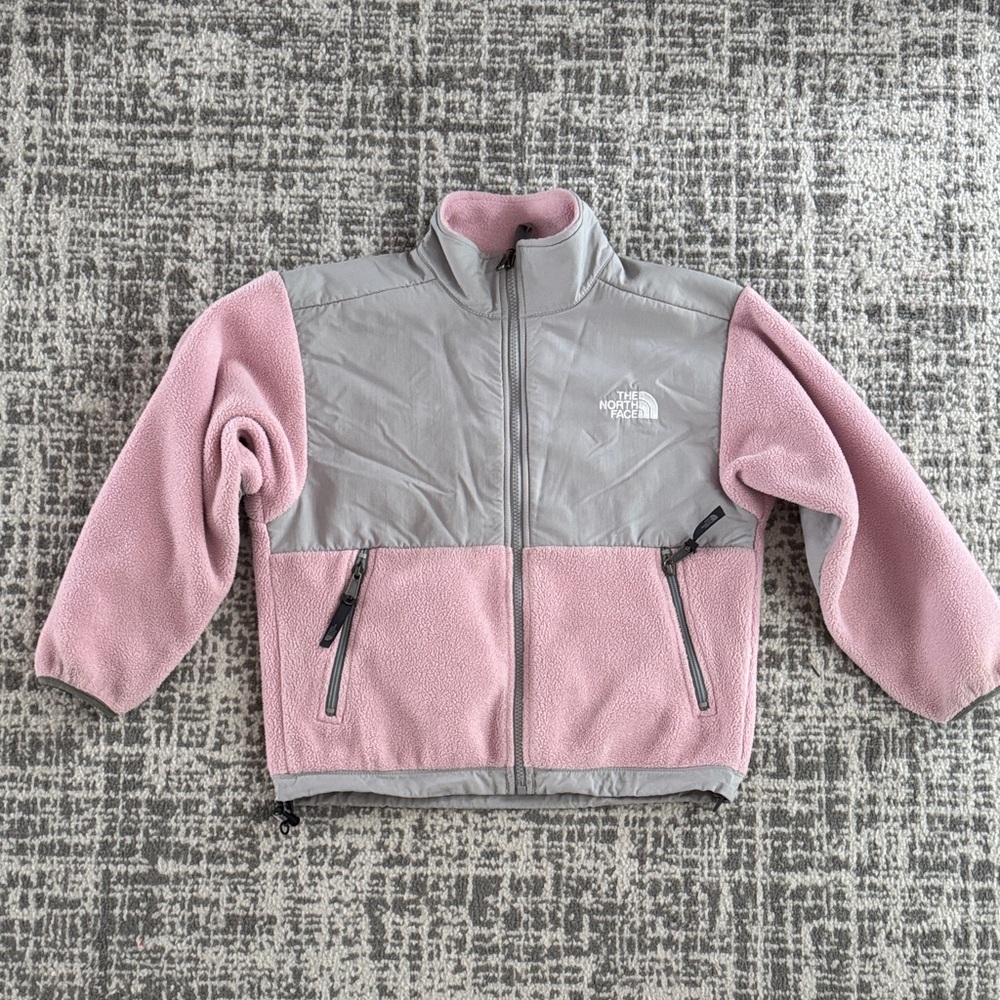 The North Face Gray and Pink Fleece Jacket